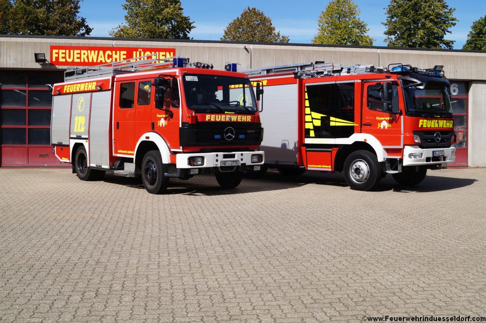 Gruppenaufnahmen Vom Alten Und Neuen 01-HLF20-01 Der Feuerwehr Jüchen